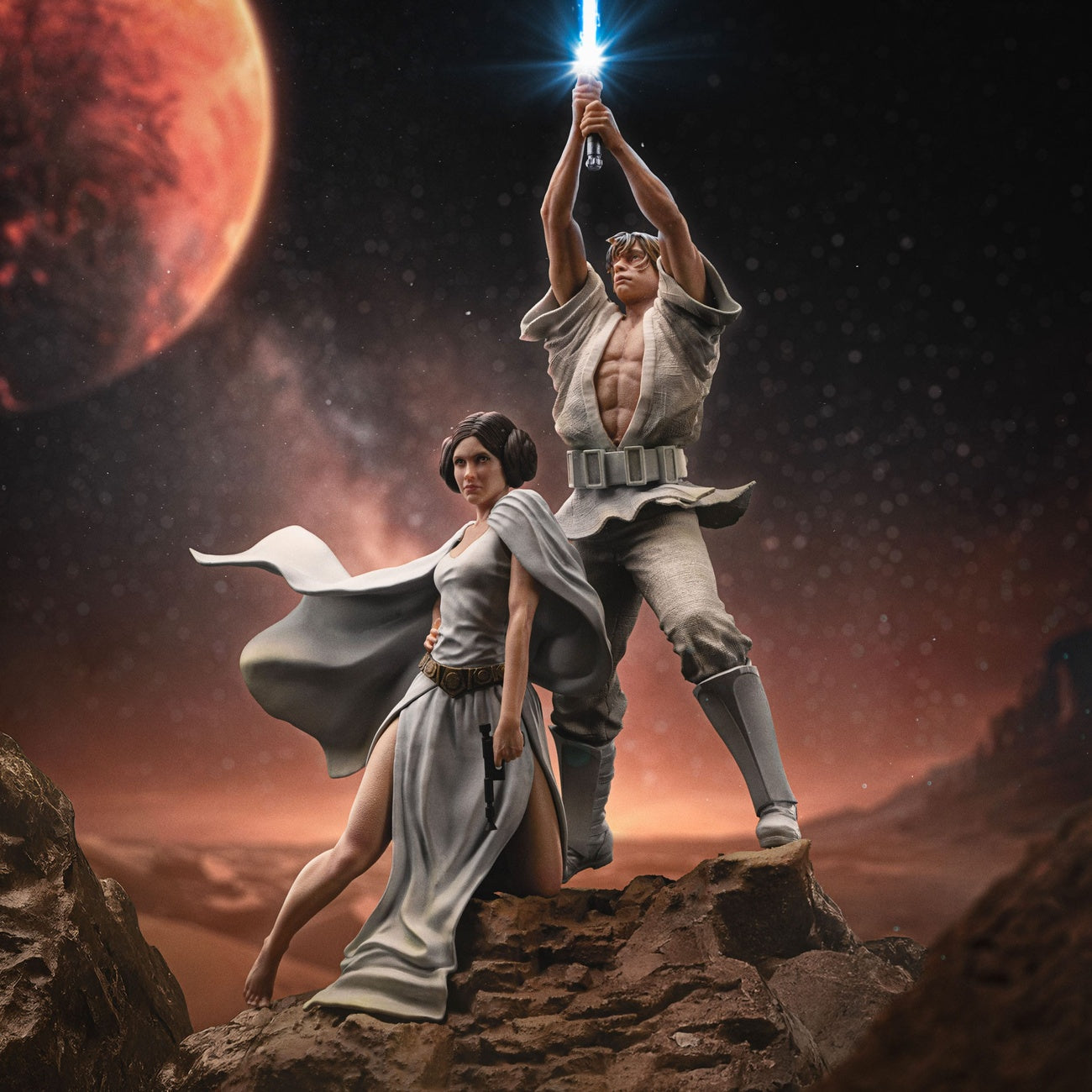 Product image Star Wars Deluxe Art Scale Statue 1/10 Luke and Leia 41 cm