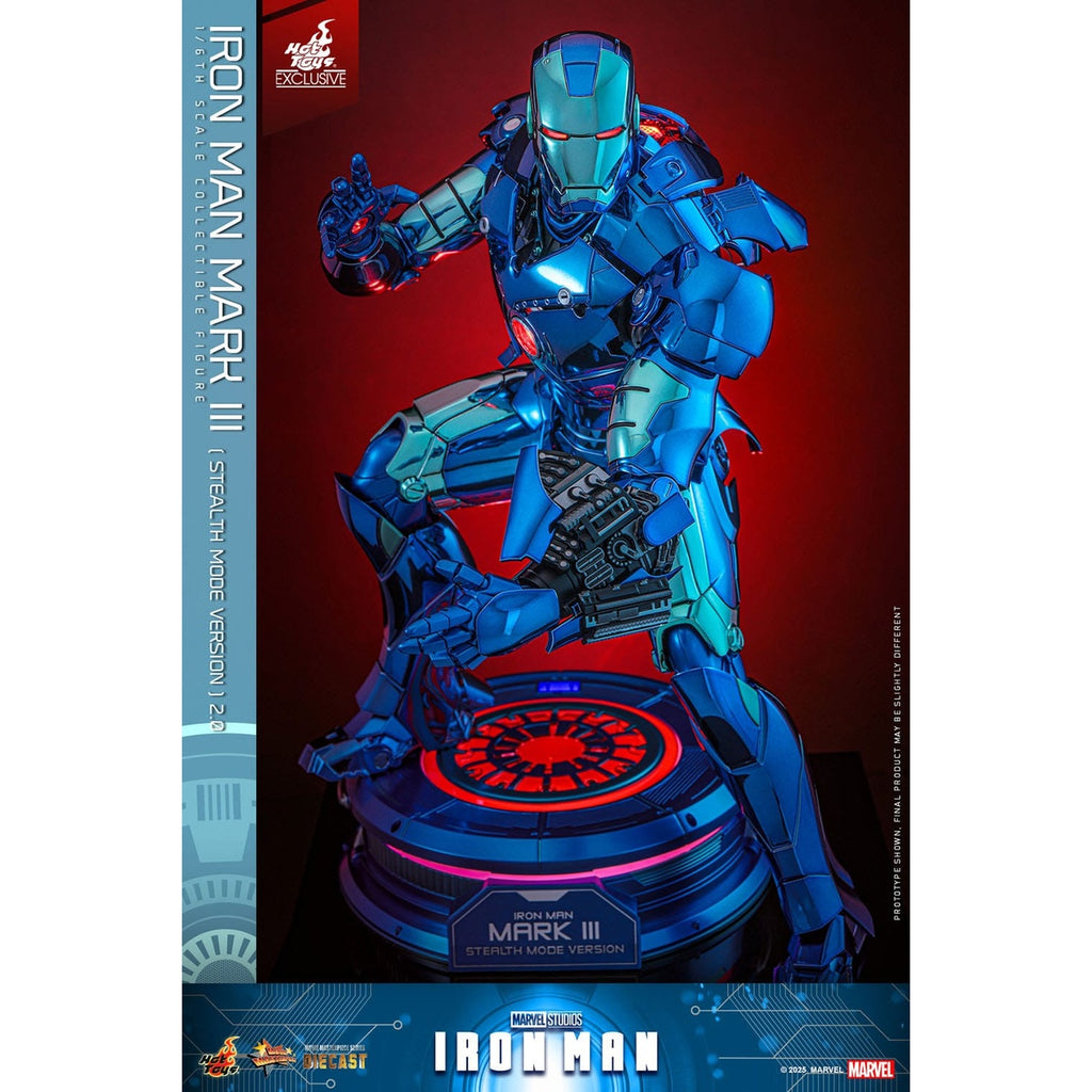 Product image Iron Man Movie Masterpiece Diecast Action Figure 1/6 Iron Man Mark III (Stealth Mode Ver.) 2.0 Hot Toys Exclusive 33 cm