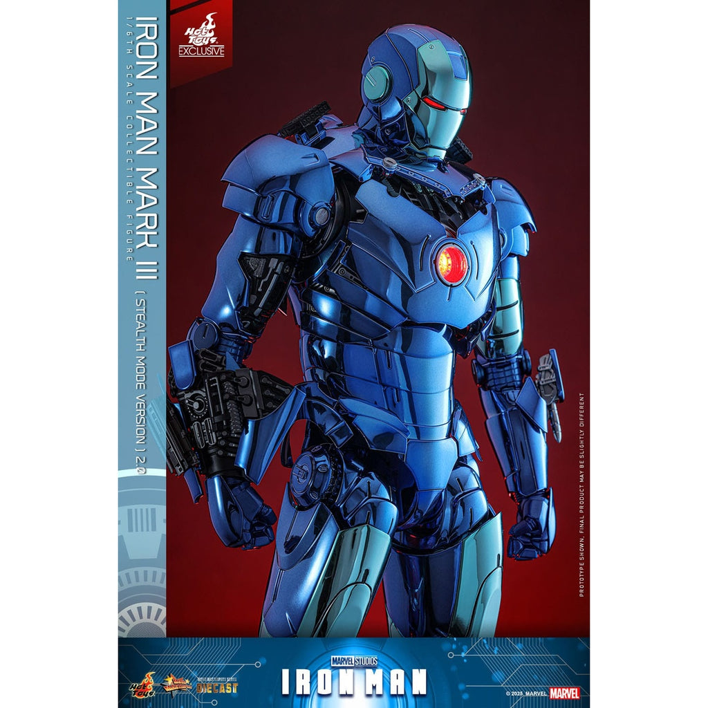 Product image Iron Man Movie Masterpiece Diecast Action Figure 1/6 Iron Man Mark III (Stealth Mode Ver.) 2.0 Hot Toys Exclusive 33 cm