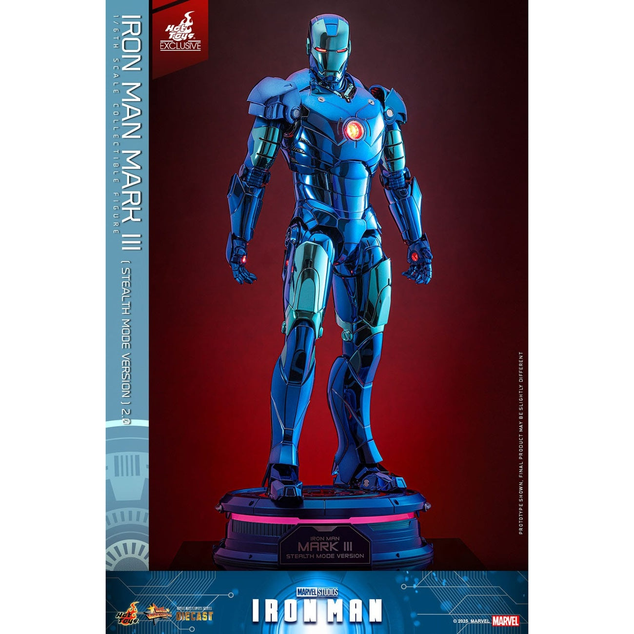 Product image Iron Man Movie Masterpiece Diecast Action Figure 1/6 Iron Man Mark III (Stealth Mode Ver.) 2.0 Hot Toys Exclusive 33 cm