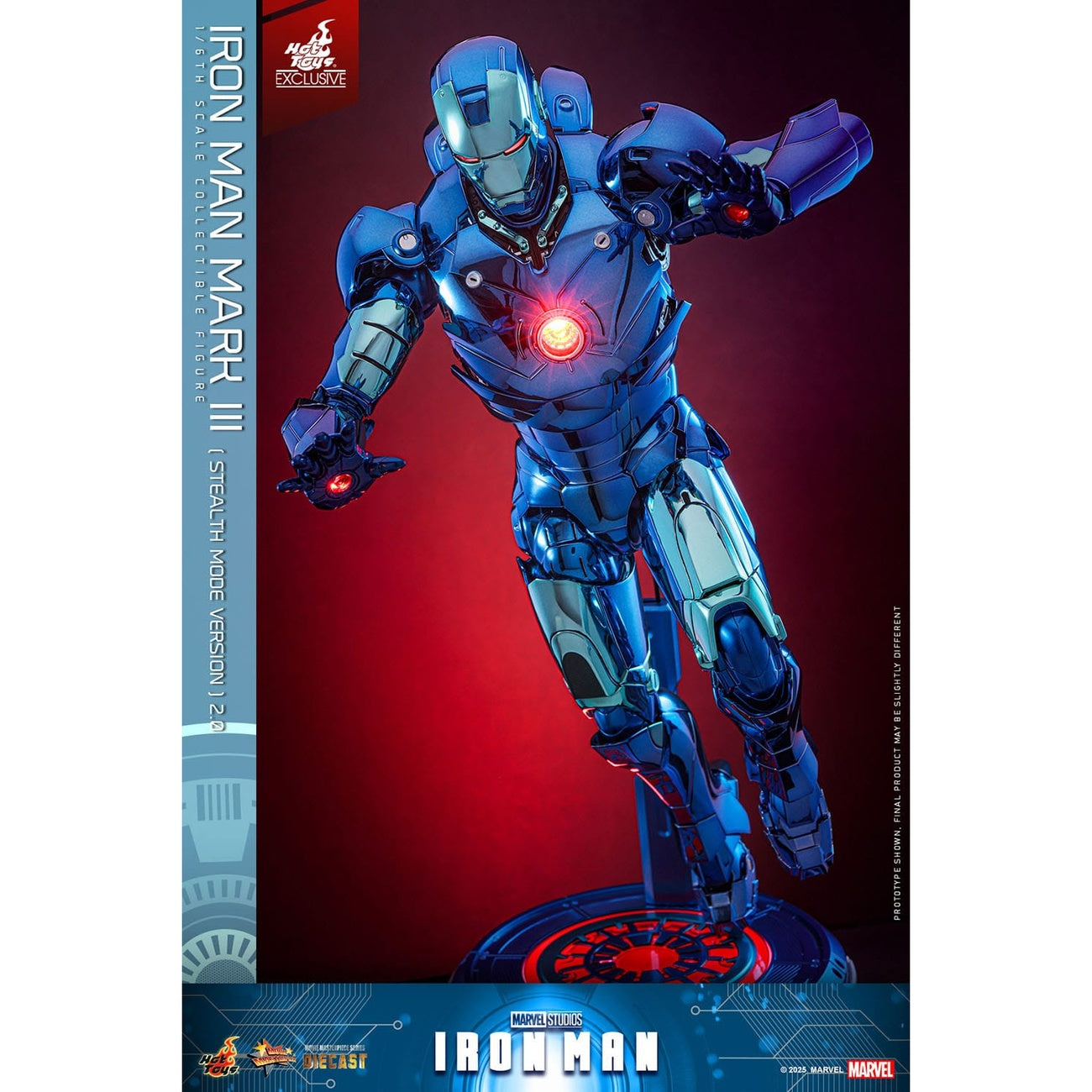 Product image Iron Man Movie Masterpiece Diecast Action Figure 1/6 Iron Man Mark III (Stealth Mode Ver.) 2.0 Hot Toys Exclusive 33 cm