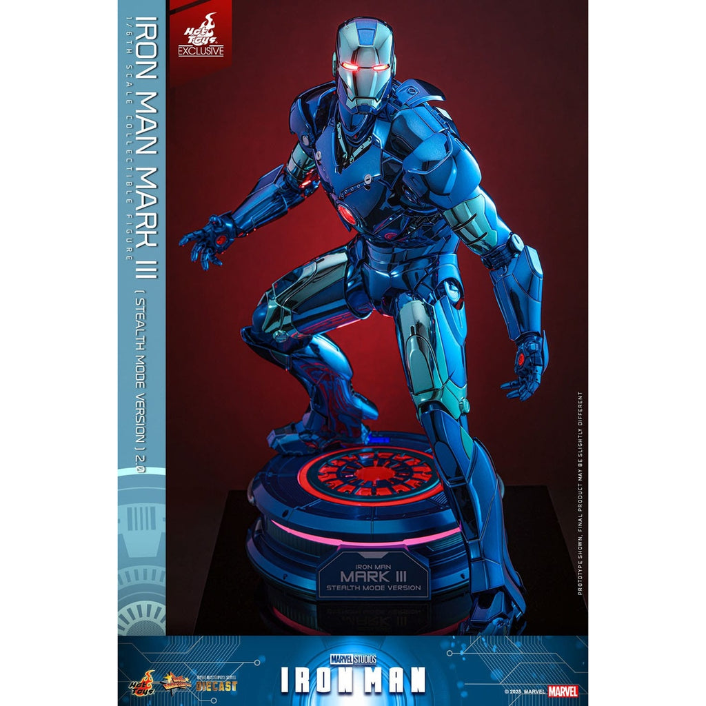 Product image Iron Man Movie Masterpiece Diecast Action Figure 1/6 Iron Man Mark III (Stealth Mode Ver.) 2.0 Hot Toys Exclusive 33 cm