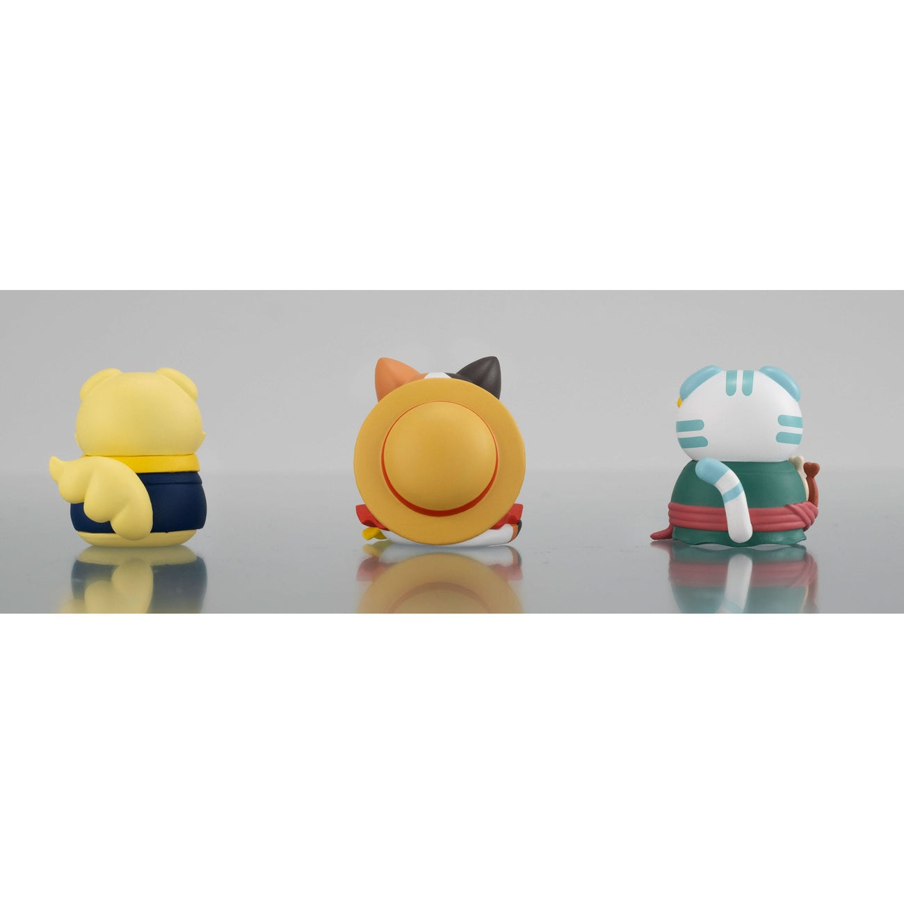 Product image One Piece Mega Cat Project collectible figures 3-pack Nyan Piece Nyan! Happy Trio 2024 Limited Ver. 3 cm