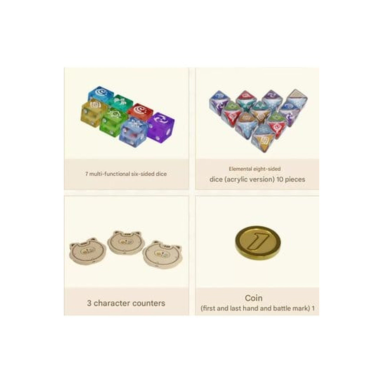 Product image Genshin Impact Trading Card Game - Accessories & Dice Set *Chinese Version*