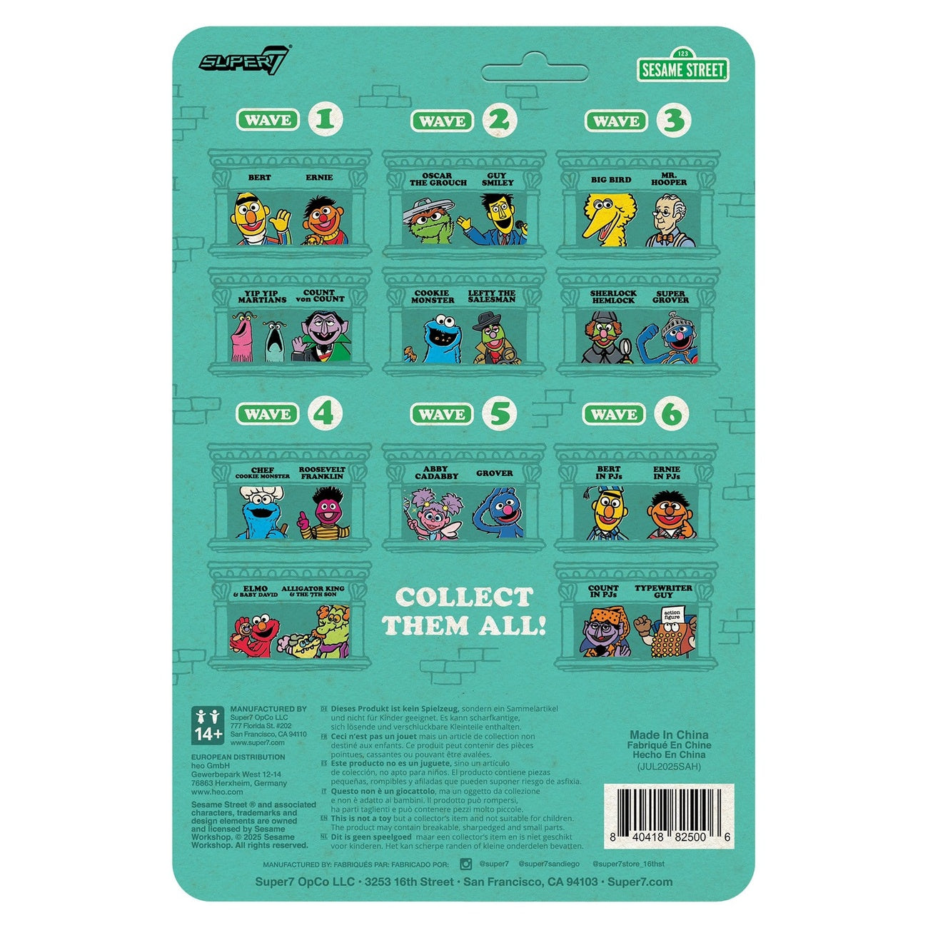 Product image Sesame Street ReAction Action Figure Wave 06 Ernie (PJs) 10 cm