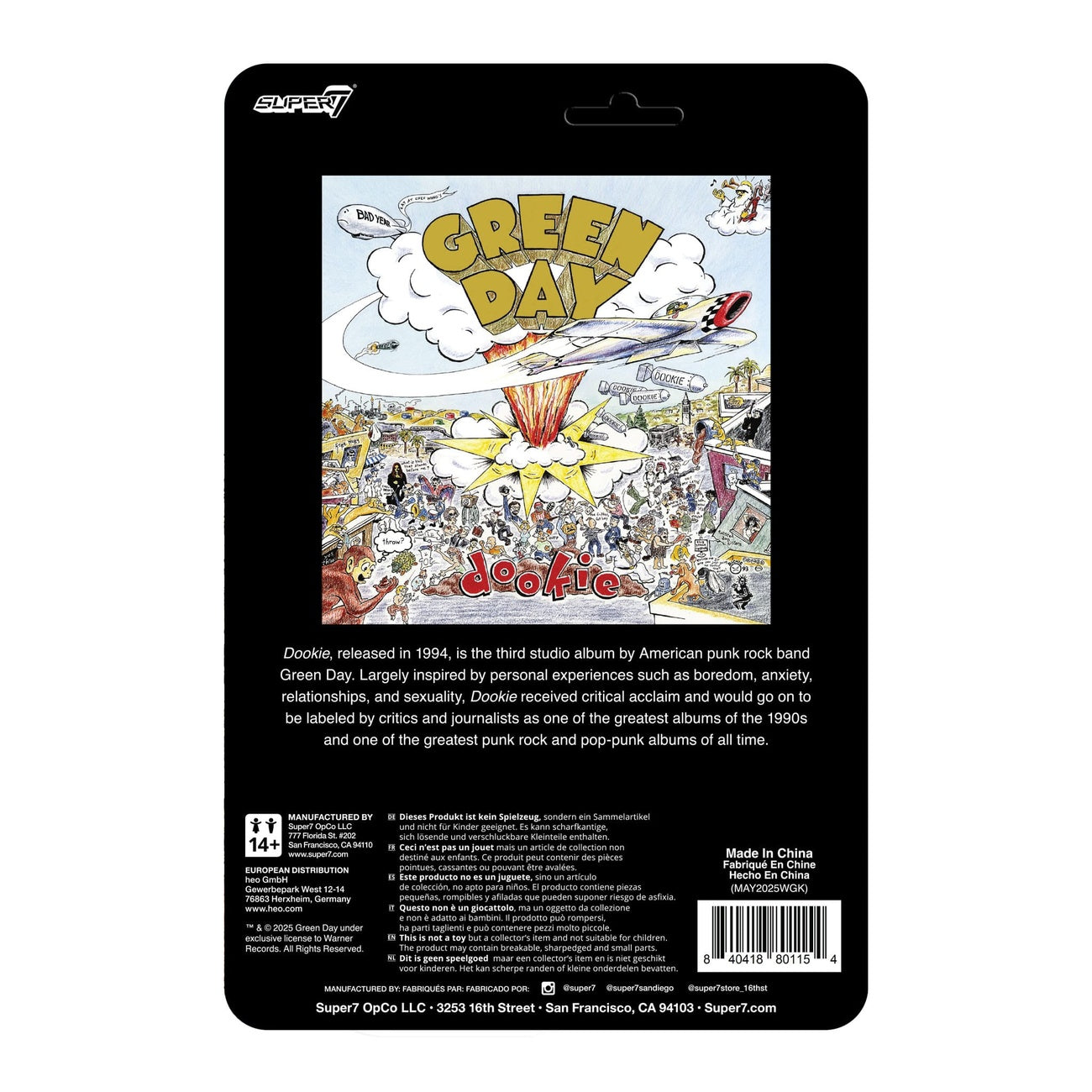 Product image Green Day ReAction Action Figure Dookie Dog 9 cm