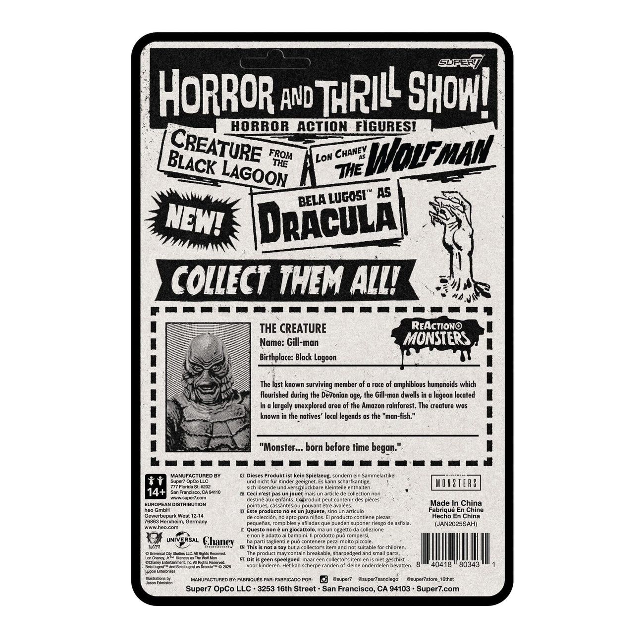 Product image Universal Monsters ReAction+ Action Figure Wave 1 Creature from the Black Lagoon 10 cm