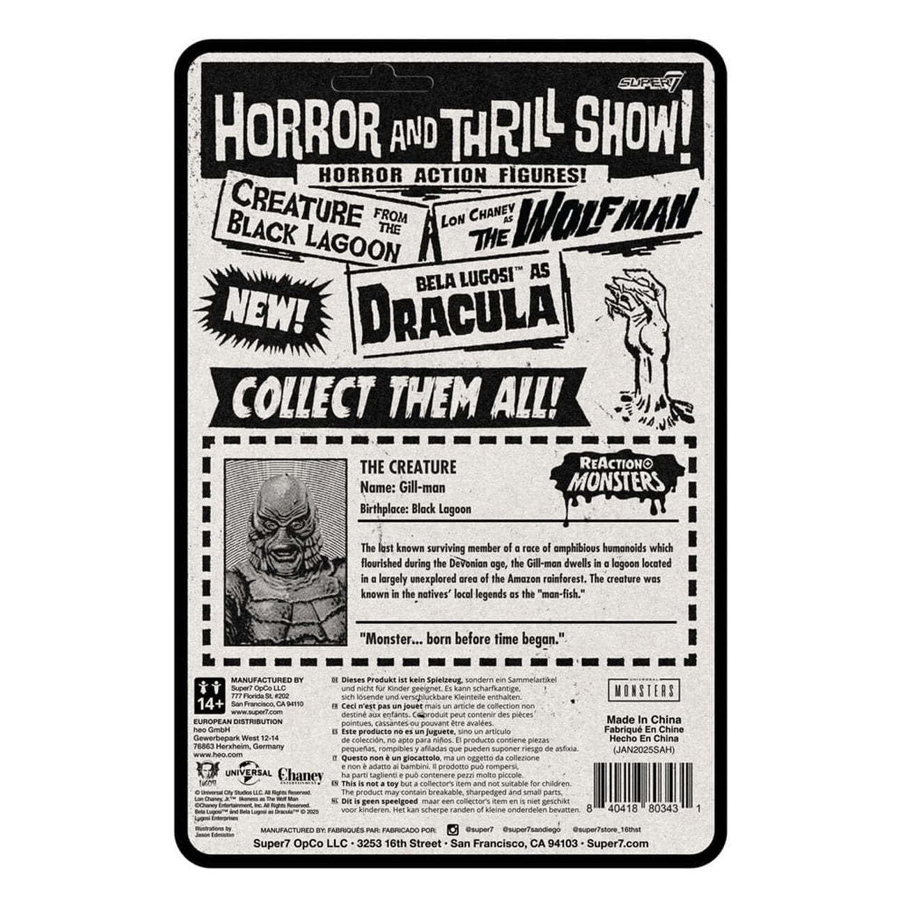 Product image Universal Monsters ReAction+ Action Figure Wave 1 Creature from the Black Lagoon 10 cm
