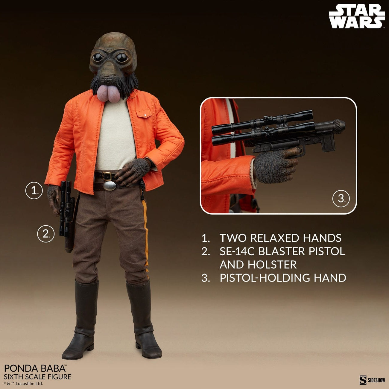 Product image Star Wars Scum & Villainy Action Figure 1/6 Ponda Baba 30 cm