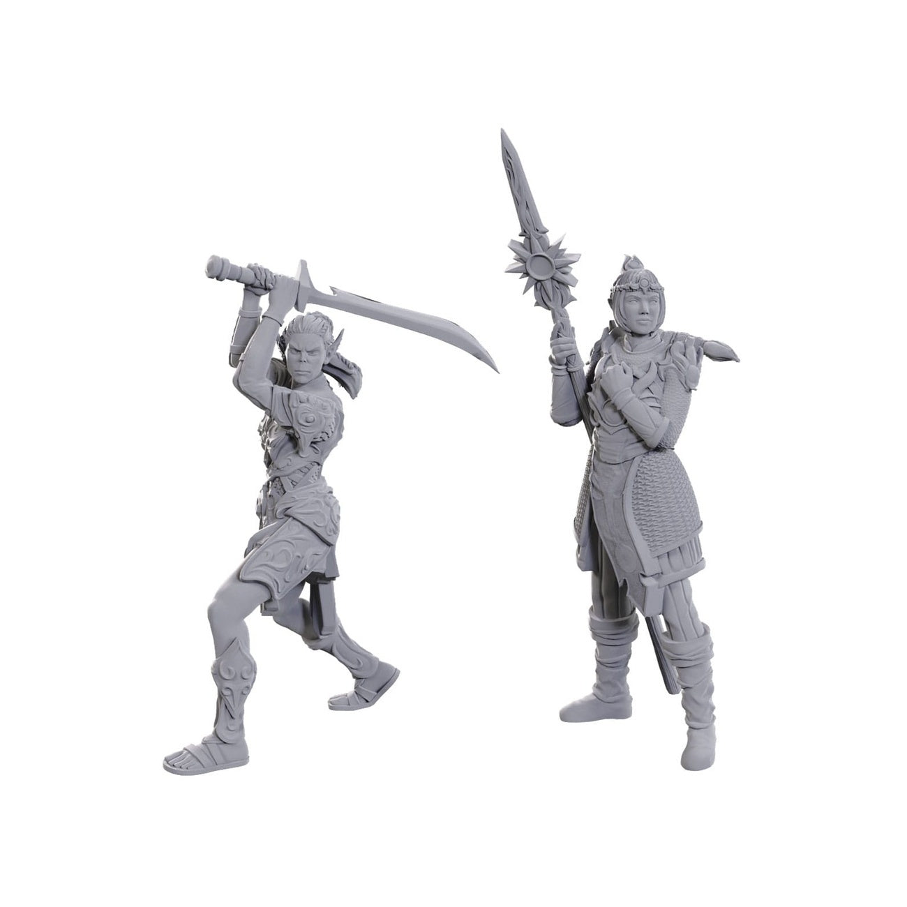 Product image D&D Nolzur's Marvelous Miniatures unpainted miniatures Lae'zel & Shadowheart