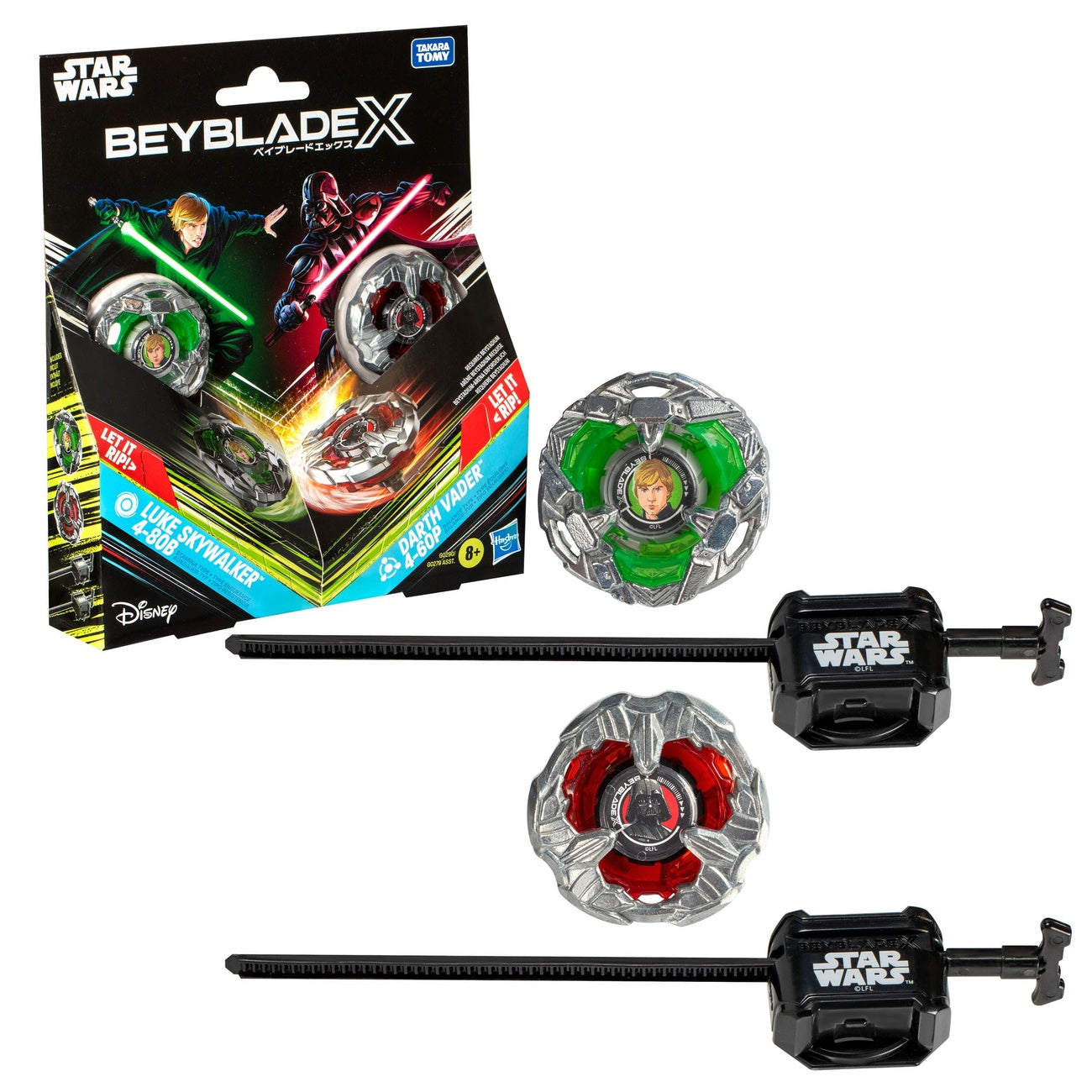 Product image Beyblade X and Star Wars Collab Luke Skywalker 4-80B vs. Darth Vader 4-60B