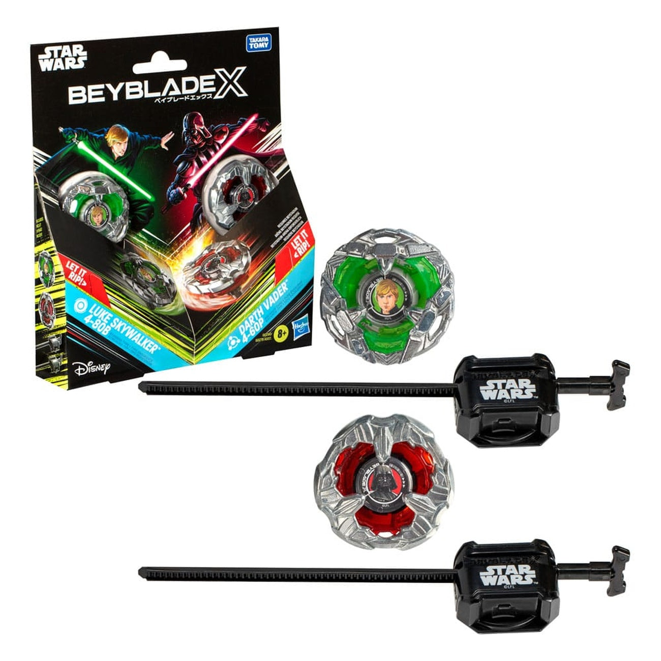 Product image Beyblade X and Star Wars Collab Luke Skywalker 4-80B vs. Darth Vader 4-60B