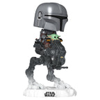 Product image Star Wars: The Mandalorian and Grogu POP! Rides Deluxe Vinyl Bobble-Head Figure The Mandalorian with Grogu in Imperial Remnant AT-RT 9 cm