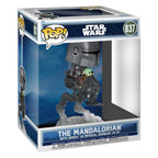 Product image Star Wars: The Mandalorian and Grogu POP! Rides Deluxe Vinyl Bobble-Head Figure The Mandalorian with Grogu in Imperial Remnant AT-RT 9 cm
