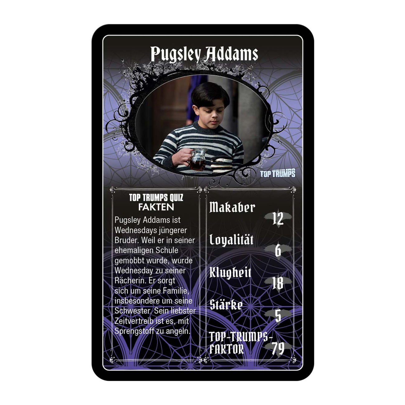 Product image Wednesday Card Game Top Trumps *German Version*