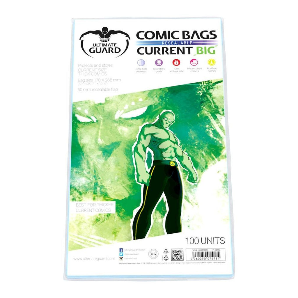 Product image Ultimate Guard Comic Bags Resealable (100) - Current Big Size