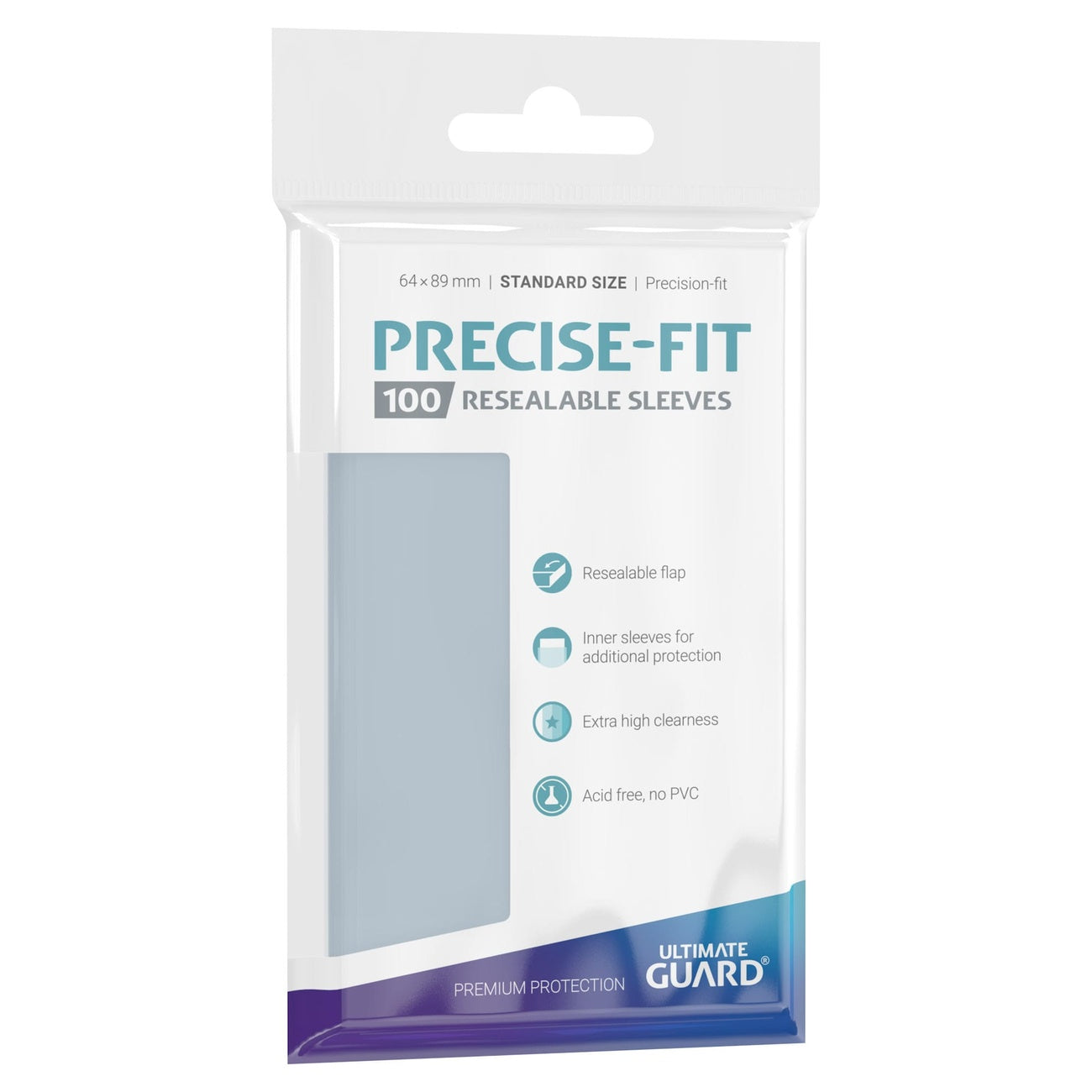 Product image Ultimate Guard Precise-Fit Sleeves Standard Size (100) - Resealable