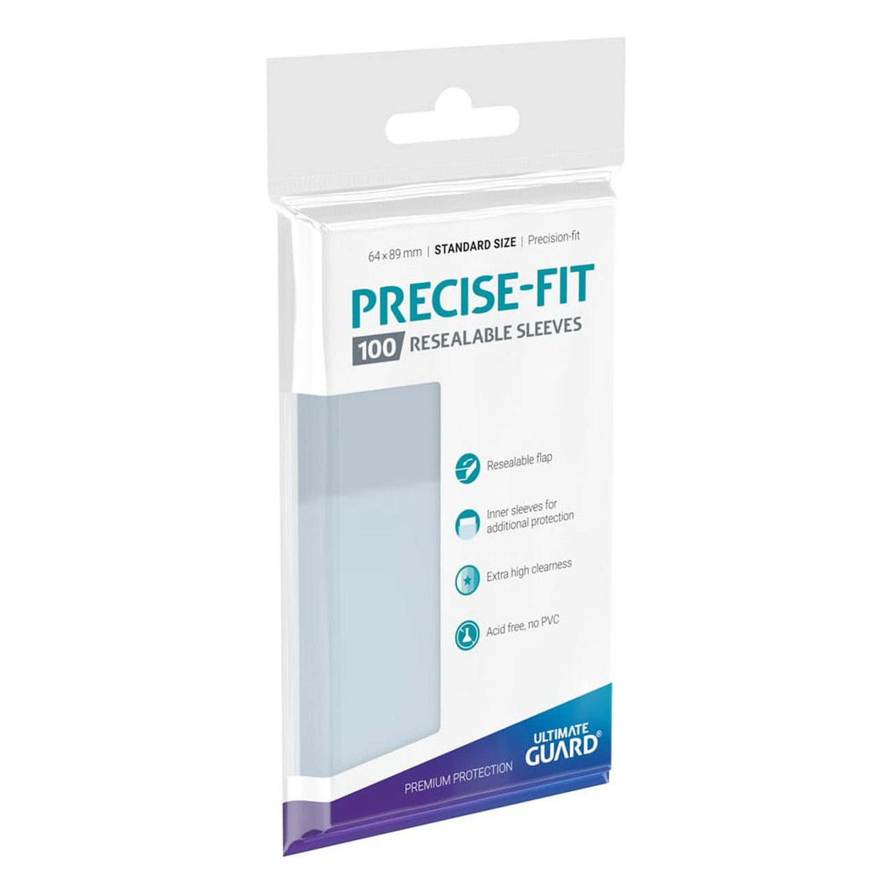 Product image Ultimate Guard Precise-Fit Sleeves Standard Size (100) - Resealable