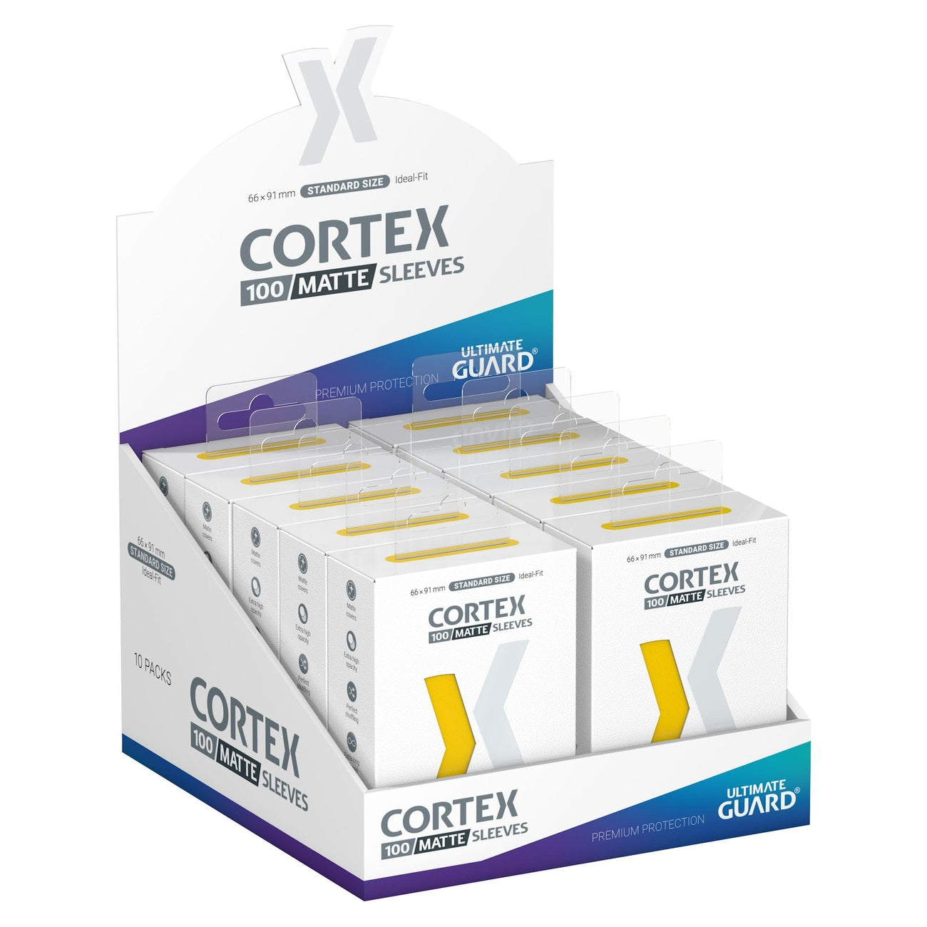 Product image Ultimate Guard Cortex Sleeves Matte Standard Size (100) - Yellow