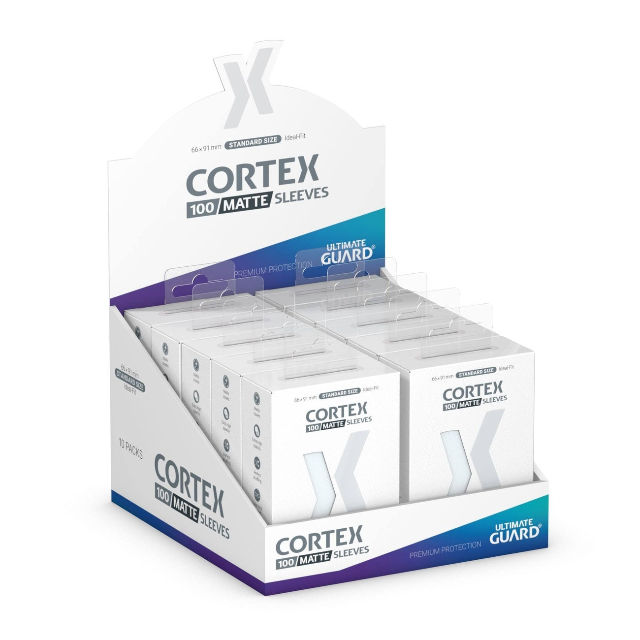 Product image Ultimate Guard Cortex Sleeves Matte Standard Size (100) - Transparent