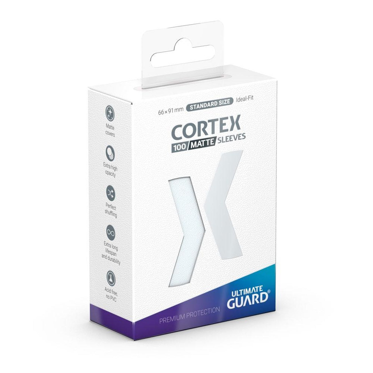Product image Ultimate Guard Cortex Sleeves Matte Standard Size (100) - Transparent