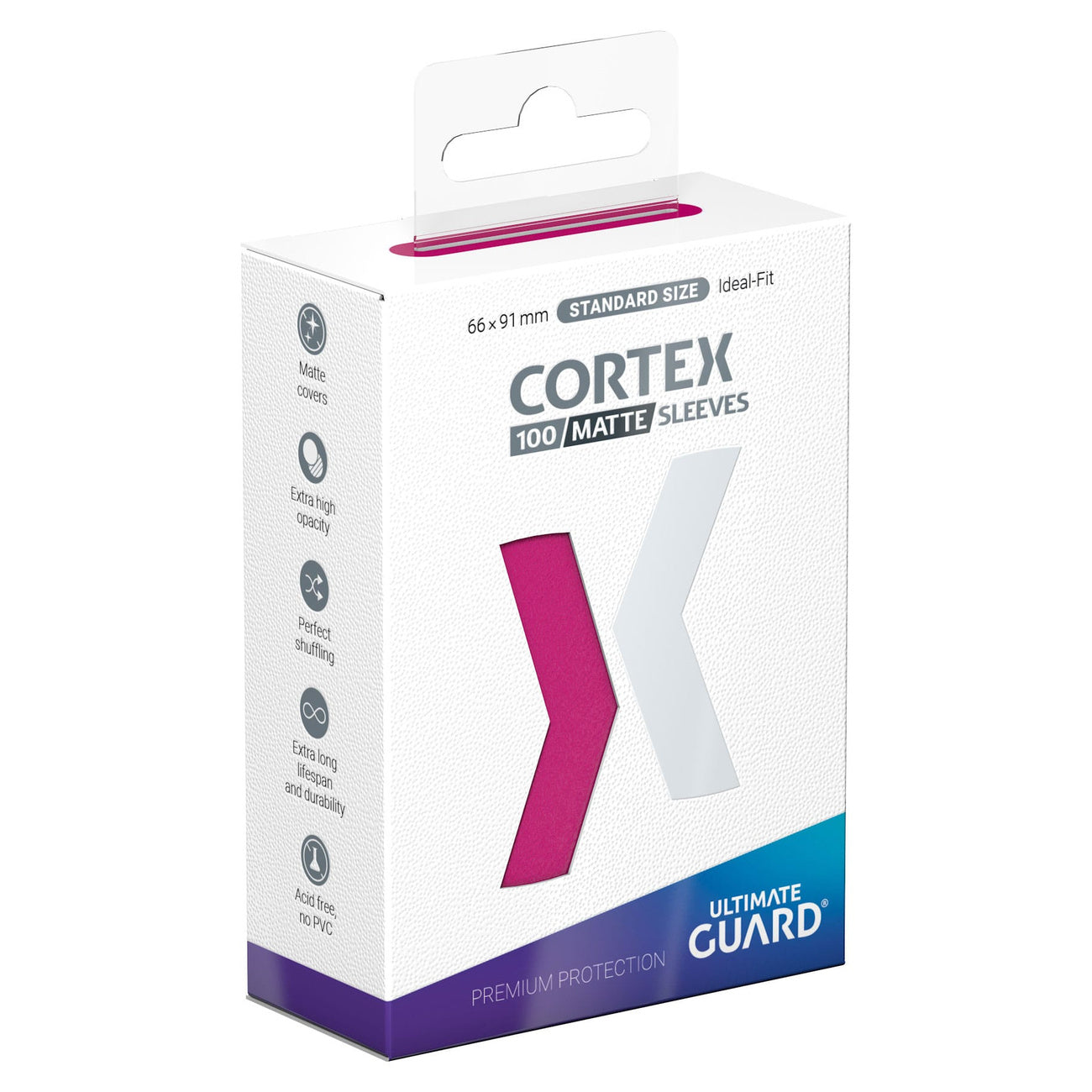 Product image Ultimate Guard Cortex Sleeves Matte Standard Size (100) - Pink