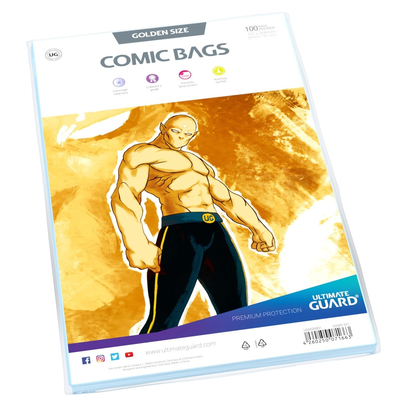 Product image Ultimate Guard Comic Bags Standard (100) - Golden Size