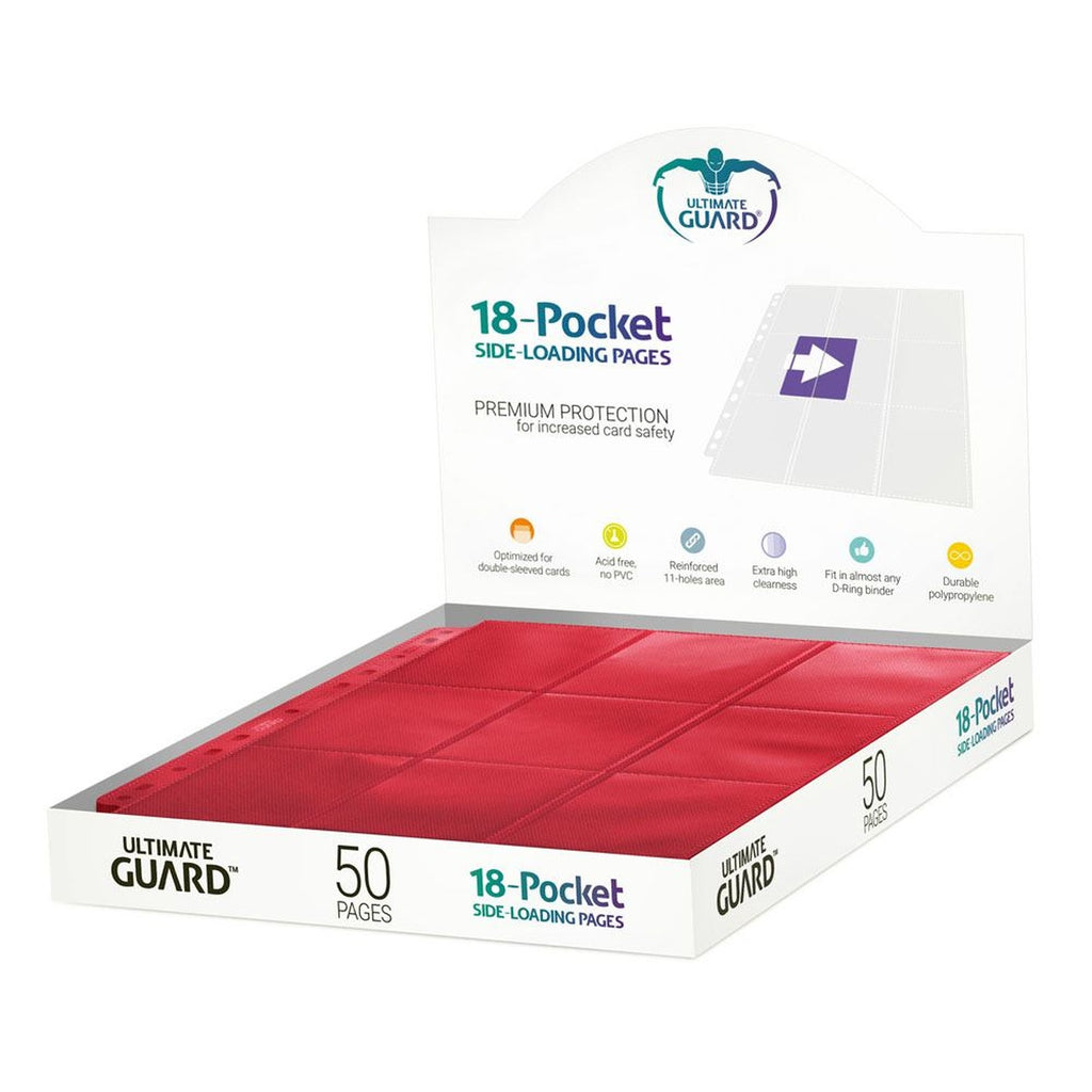 Product image Ultimate Guard 18-Pocket Pages Side-Loading (50) - Red