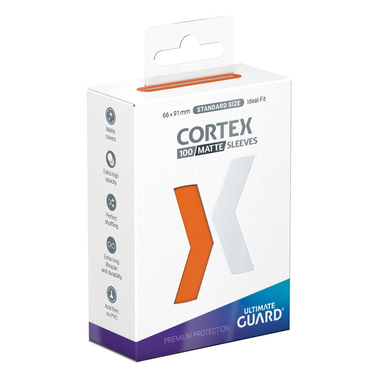 Product image Ultimate Guard Cortex Sleeves Matte Standard Size (100) - Orange