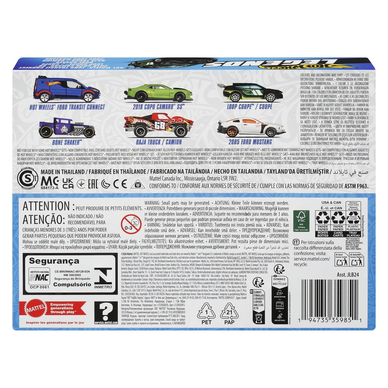 Product image Hot Wheels Silver Series Die-Cast Vehicles 6-Pack 1/64 Legends