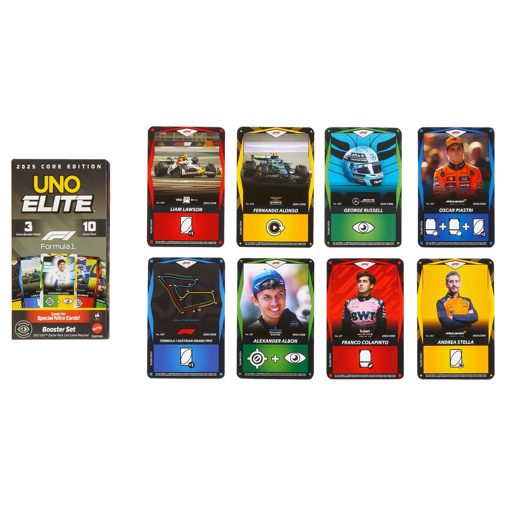 Product image Formula 1 UNO Card Game Elite F1 Booster Set