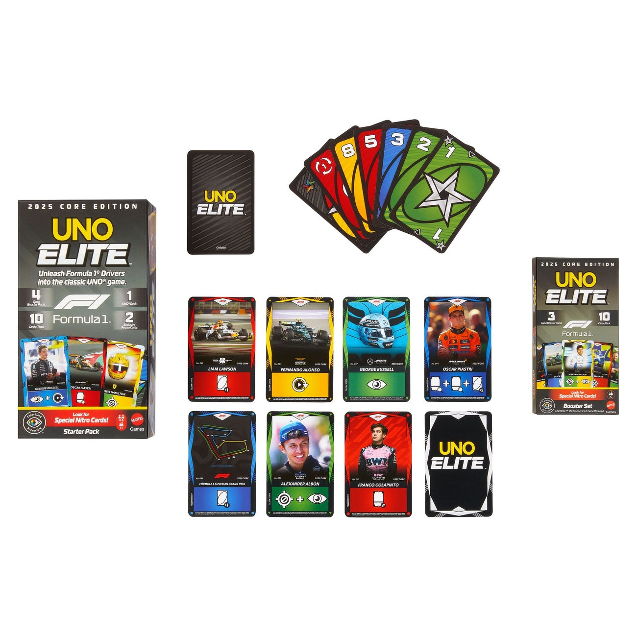 Product image Formula 1 UNO Card Game Elite F1 Booster Set