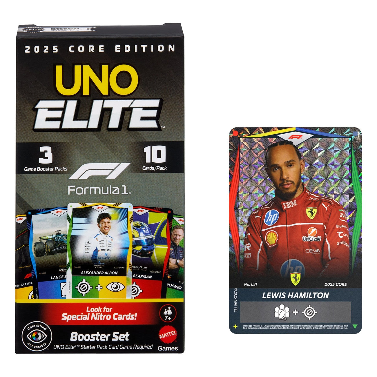 Product image Formula 1 UNO Card Game Elite F1 Booster Set