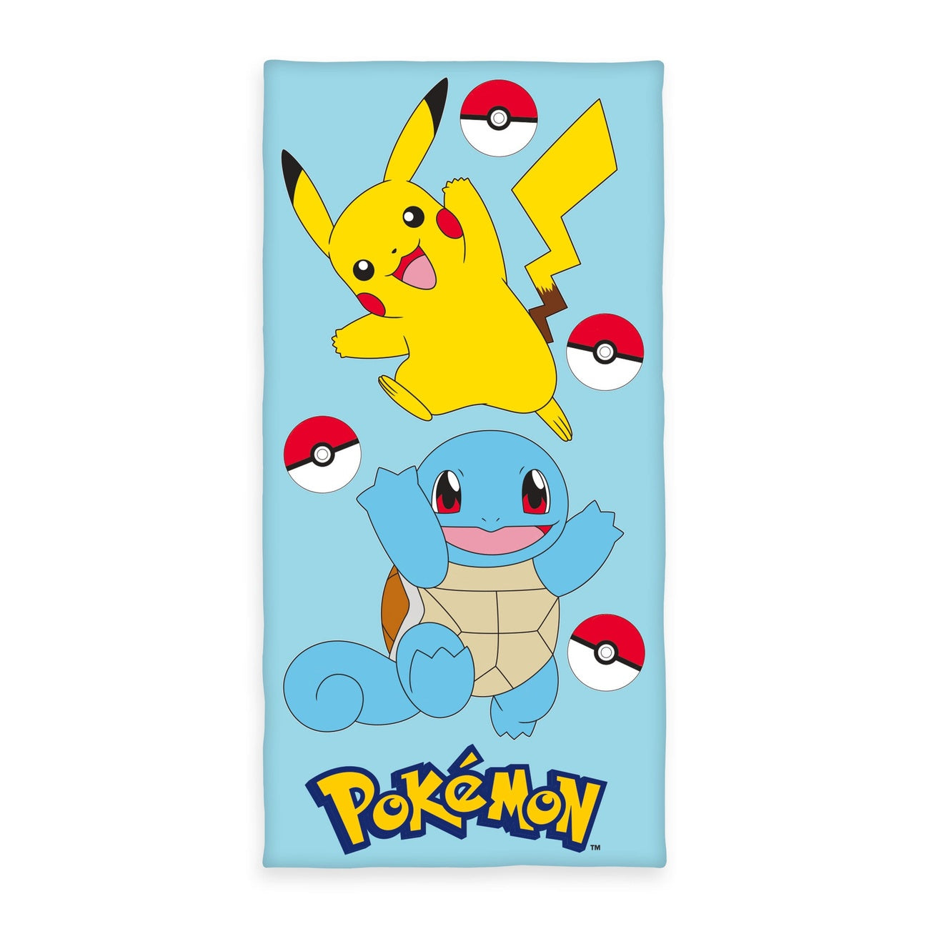 Product image Pokémon Velour Towel Pikachu & Squirtle 75 x 150 cm