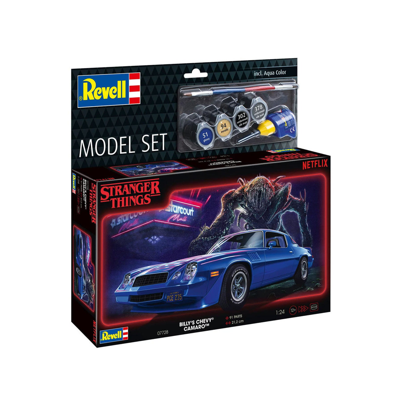 Product image Stranger Things Model Kit Set 1/25 Chevy Camaro Z/28 (Aqua Color) 19 cm