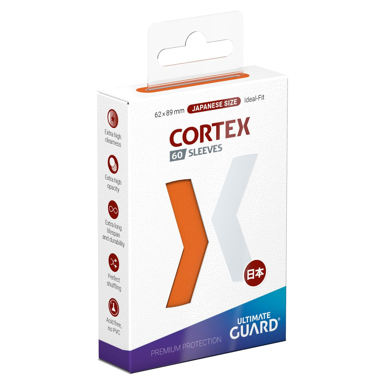 Product image Ultimate Guard Cortex Sleeves Japanese Size (60) - Orange