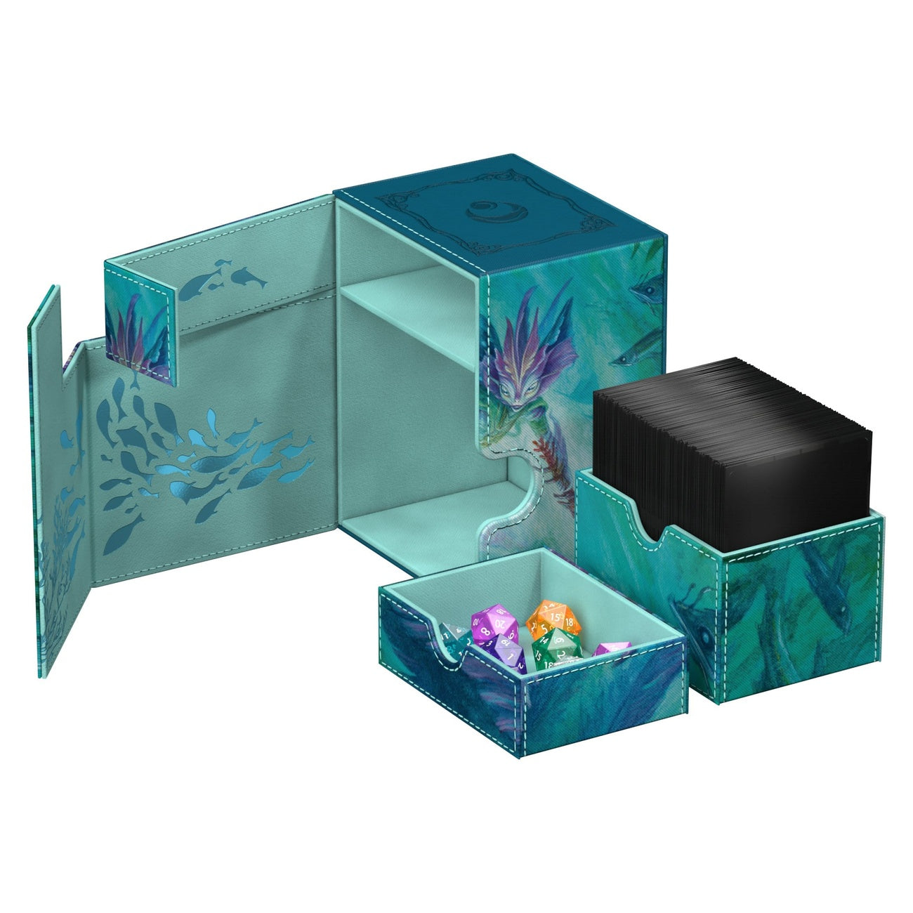 Product image Ultimate Guard Flip'n'Tray 133+ Xenoskin Magic: The Gathering "Lorwyn Eclipsed" - Silvergill Mentor