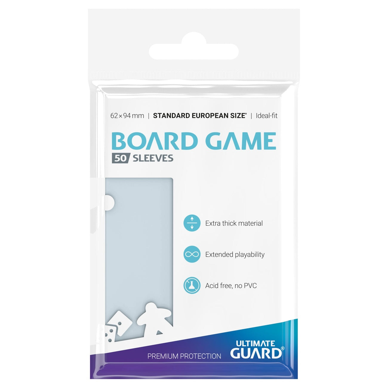 Product image Ultimate Guard Board Game Sleeves (50) - Standard European