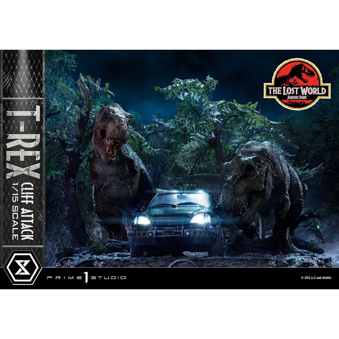 Product image Jurassic World: The Lost World Statue 1/15 T-Rex Cliff Attack 53 cm