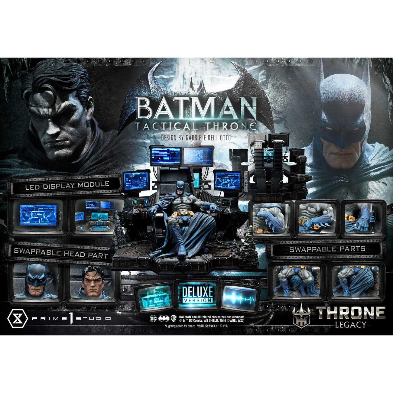 Product image DC Comics Throne Legacy Collection Statue 1/3 Batman Tactical Throne Deluxe Bonus Version 57 cm