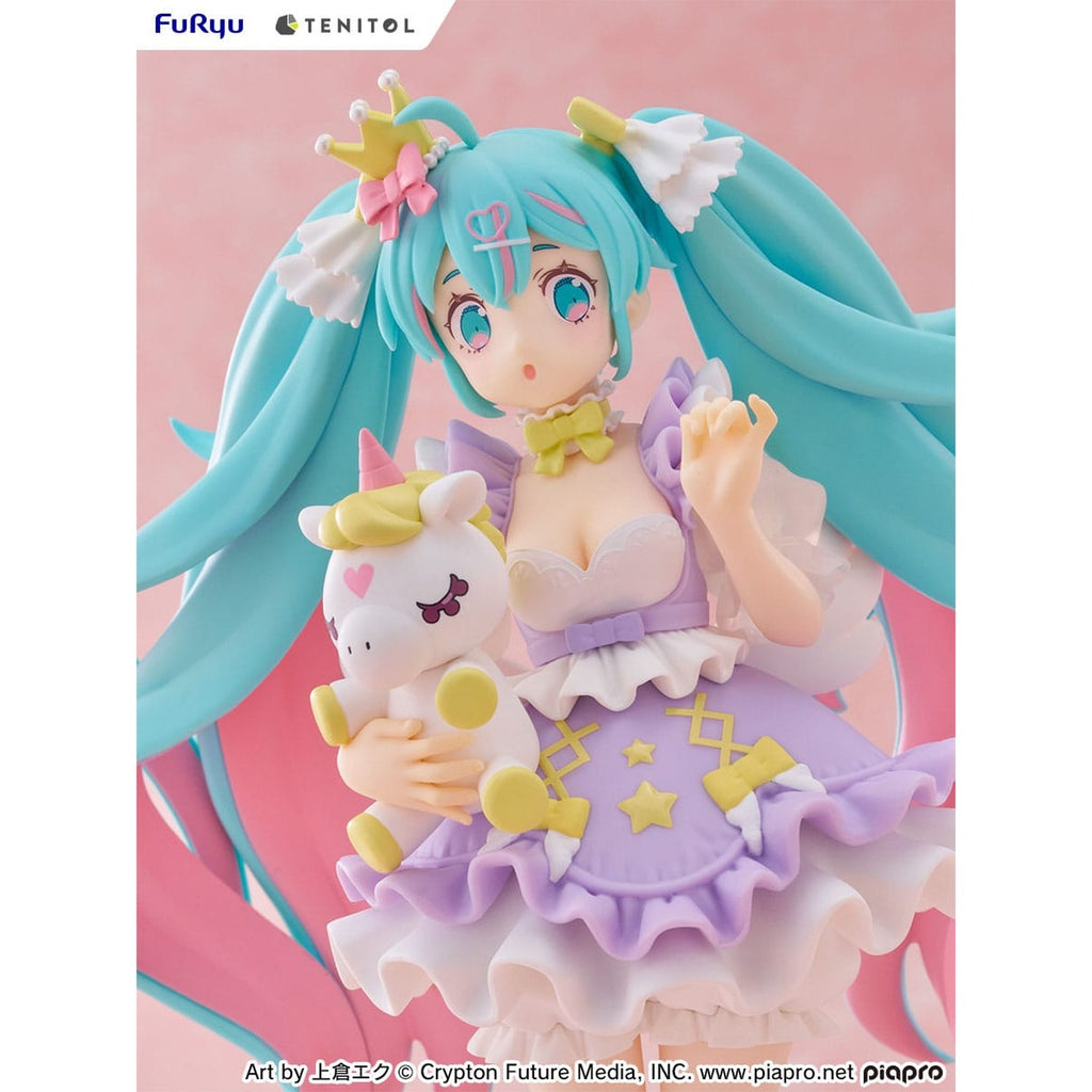Product image Hatsune Miku Tenitol PVC Statue Hatsune Miku Yumekawa Princess Lavender Ver. 21 cm