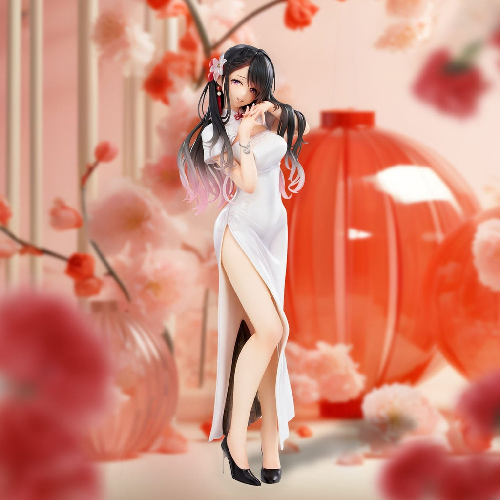 Product image Original Illustration PVC Statue Mai Okuma Illustration Healing-Type White Chinese Dress Lady 26 cm
