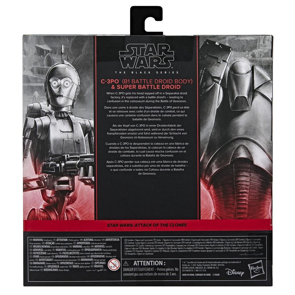 Product image Star Wars Episode II Black Series Action Figure 2-Pack C-3PO (B1 Battle Droid Body) & Super Battle Droid 15 cm
