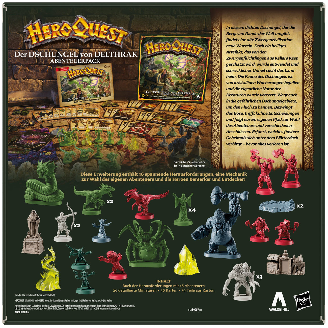Product image HeroQuest Board Game Expansion The Jungles of Delthrak Adventure Pack *German Version*