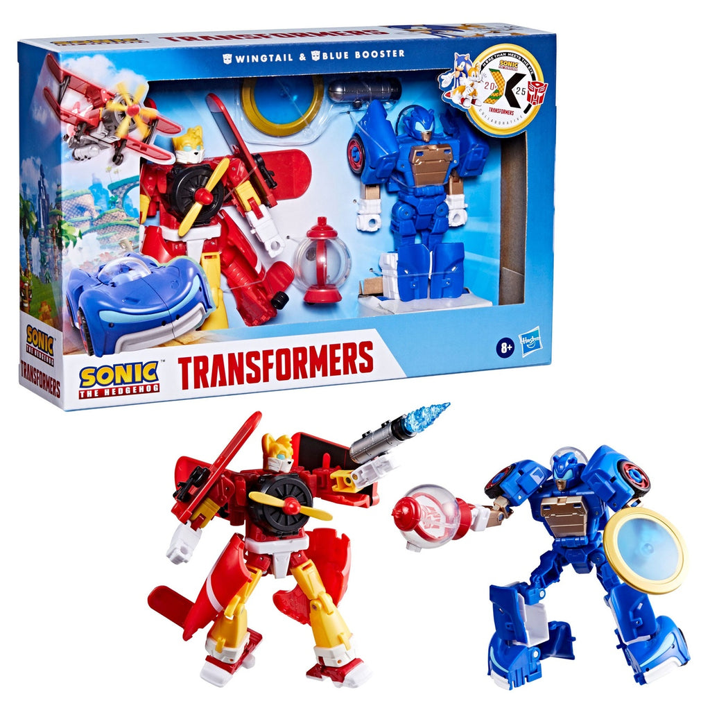 Product image Sonic the Hedgehog x Transformers Action Figures 2-Pack Wingtail & Blue Booster 13 cm