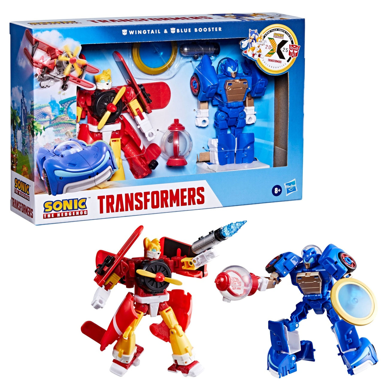 Product image Sonic the Hedgehog x Transformers Action Figures 2-Pack Wingtail & Blue Booster 13 cm