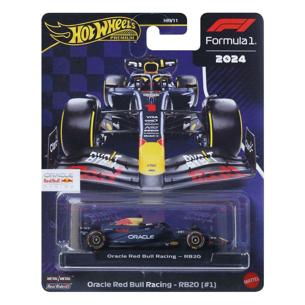 Product image Formula 1 Hot Wheels Premium Diecast Model Car 1:64 Oracle Red Bull Racing RB20 (#1) (Max Verstappen 2024)