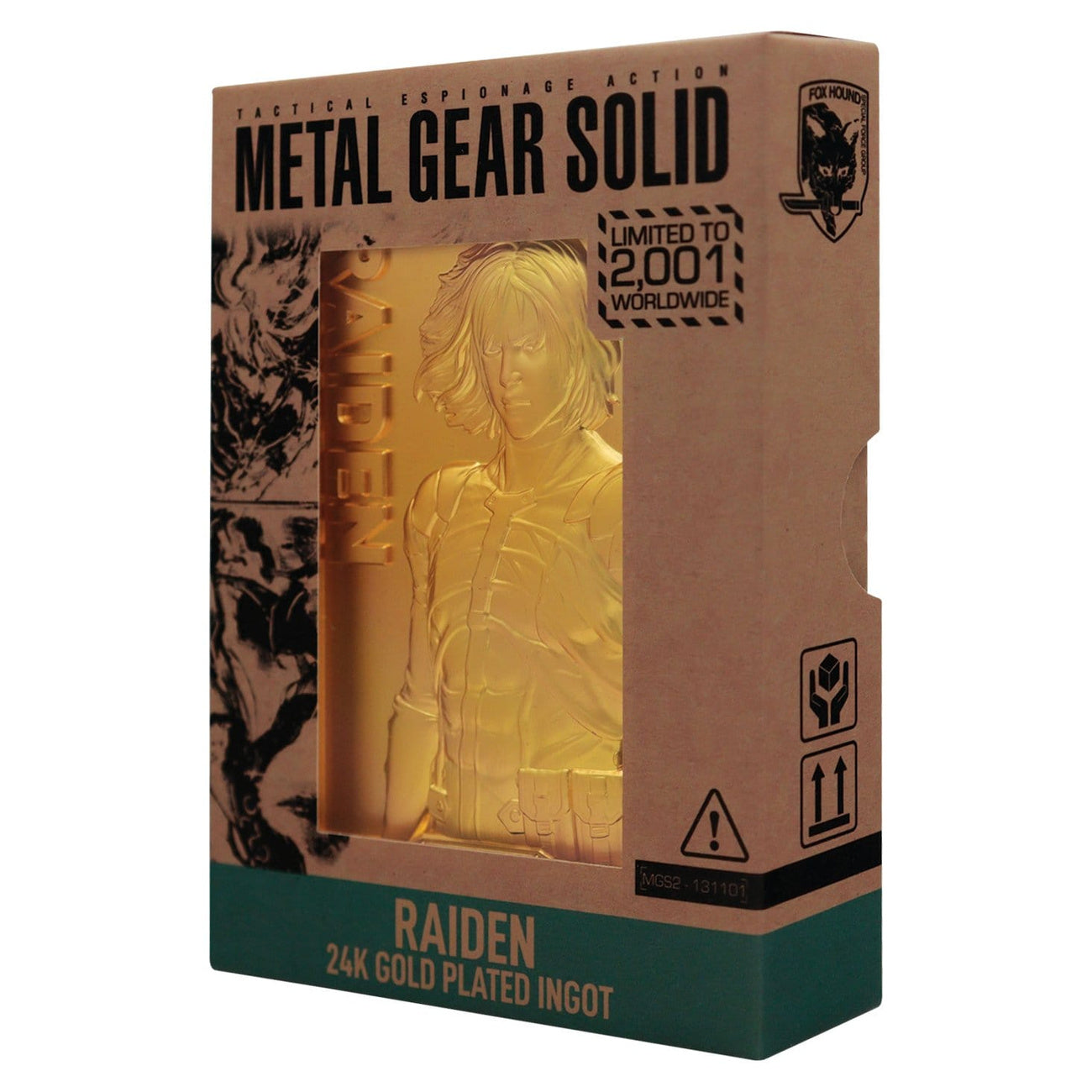 Product image Metal Gear Solid 2 Metal Ingot Raiden 24k Gold Plated Limited Edition