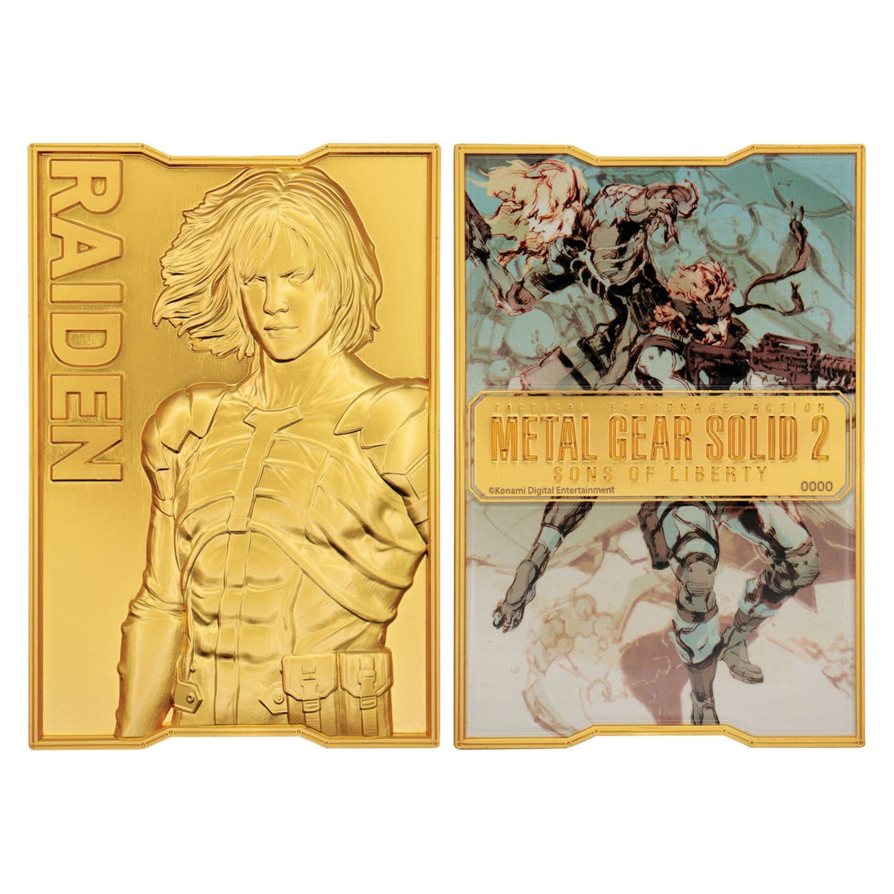 Product image Metal Gear Solid 2 Metal Ingot Raiden 24k Gold Plated Limited Edition