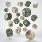Product image Fortress Compact D6 Dice Set Beige & Olive (20)